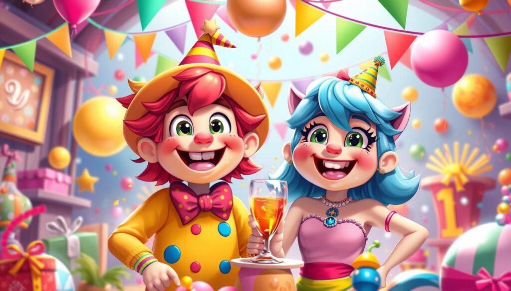 Generate an image of Par-Tay and Dah-Tee Furblets