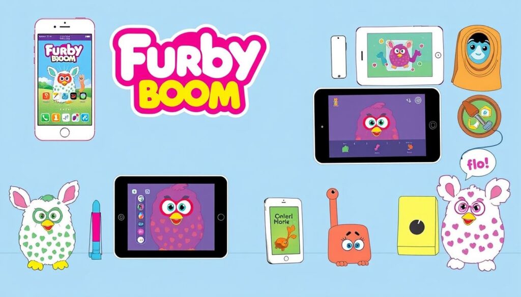 Image of various devices compatible with Furby Boom app